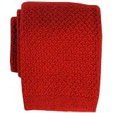 RED CASHMERE KNITTED TIE BY KJ BECKETT