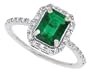 1.52Ct Emerald Cut Genuine Emeraldand Diamond Ring in 14Kt White Gold-7