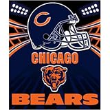 Chicago Bears Light Weight Fleece NFL Blanket (Shadow Series) (50x60)