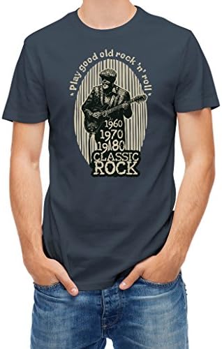 T shirt old rock n roll music guitarist Denim L