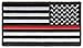 Thin Red Line American Flag Reversed Patch - 3.5x2 inch. Embroidered Iron on Patch