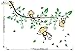 Asunflower® Giant Baby Nursery Wall Sticker Monkeys and Tree Decals For Boys and Girls Nursery Room Home Decor Decal Children's Room