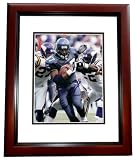 Shaun Alexander Autographed Seattle Seahawks 8x10 Action Photo MAHOGANY CUSTOM FRAME vs. Vikings at Amazon.com