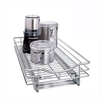 Lynk Professional 401118 11-by-18-by-4-Inch Roll-Out Chrome Cabinet Drawer