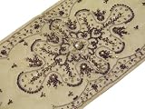 Beaded Elegant Table Runner Gold Designer Fine Linen India Home Furnishing 72