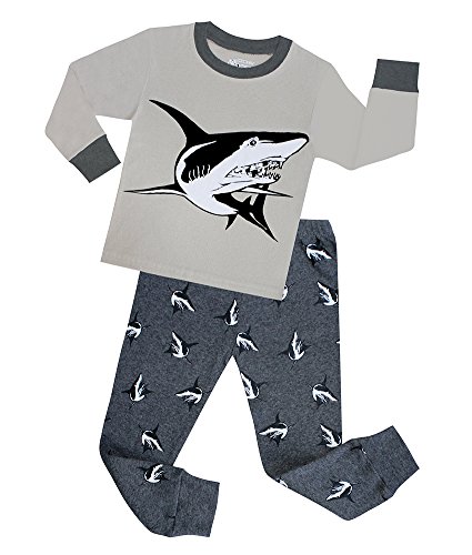 Shark Pajamas Boys Sleepwear 2Pcs Set Children Cotton Christmas Clothes Outfit