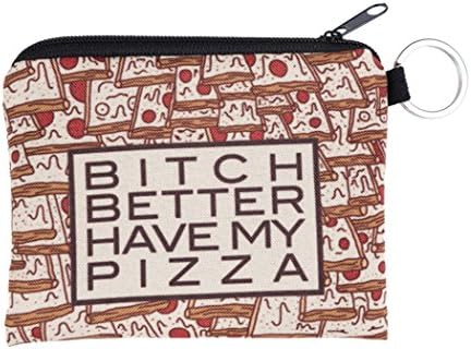 Better Have my Pizza Women Exquisite Clasp Coin Purse Cards Case