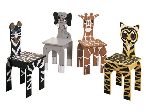 Baby: Safari Animal Children's Chairs Set of 4