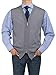 Bianco B Men's Full Zip Cotton Sweater Vest Relaxed Fit