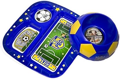 Lil Pro 1-30518 Soccerbowl Pet Feeding Set, Blue