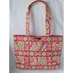 Vera Bradley Capri Melon Small Tic Tac Tote