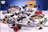 Produkt-Bild: Karcher 120995 Kochtopf Set Sarah - hochwertiges 12-teiliges Edelstahlkopf Set mit Blumendekor - Thermokn&ouml;pfe