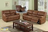 2pcs Modern Reclining Leatherette Sofa Set, #BQ-S2096P1
