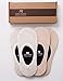 Vero Monte 4 Pairs Womens Cotton No Show Liner Socks *Silicon Non-slip Grip*