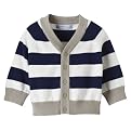 Newborn Boys' DwellStudio® for Target® Stripe V-Neck Sweater - Aftrnon Tea