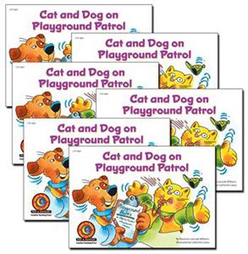 CAT & DOG ON PLAYGROUND PATROL 6/PK LTR READERS