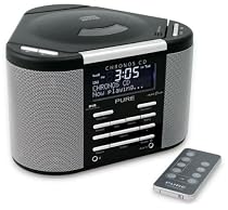 PURE Chronos CD DAB/FM/CD/MP3 Stereo Clock Radio - Black