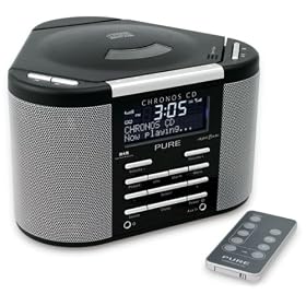 PURE Chronos CD DAB/FM/CD/MP3 Stereo Clock Radio - Black