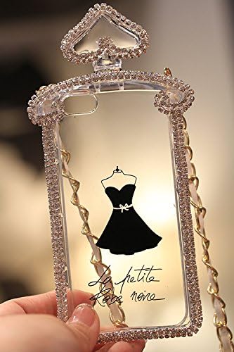 Unique Handmade Auger Crystal Perfume Bottle Shaped with Chain Handbag Telephone Case Sexy Little Gradient Dress for iPhone 5 / iPhone 5S Color Gradient