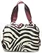 Zebra Print Laptop Bag Carry Case Red Trim Side Pockets