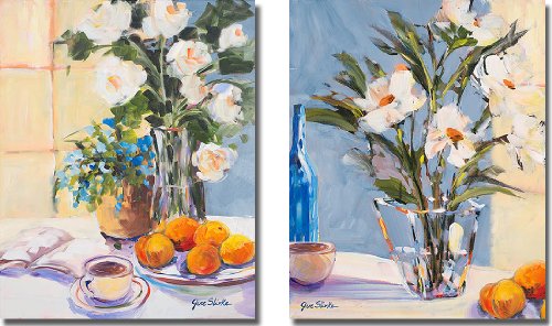 Morning Rose I & II by Jane Slivka 2-pc Premium Stretched Canvas Set (Ready-to-Hang) 
Morning Rose I & II by Jane Slivka 2-pc Premium Stretched Canvas Set (Ready-to-Hang)