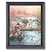 Asian The Pond I Feng Shui Flower Fish Home Decor Wall Picture Framed Art Print