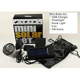Solar flashlight charger multifunction device earthquake emergency kit - solar radio, fan, booklight and solar charger