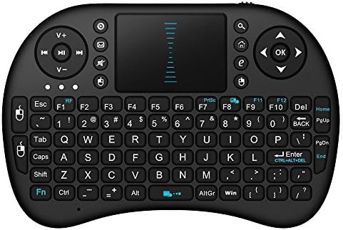 Rii i8 2.4GHz Wireless Mini Wifi Keyboard Handheld Mini Air Mouse Touchpad Remote Control for Android TV Box PS3 Windows System (Black)