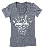 Atlanta Braves Charcoal Women's Tri-Blend Burnout Jersey T-Shirt