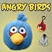 Angry Birds 8 Inch DELUXE Plush Blue Bird with Free backpack clip angry bird & storage bag