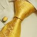 gold flowers ties for men yellow Florals pattern xmas gift mens style silk ties cufflinks set A2050