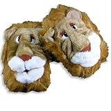 Padders Inc - Infant and Toddler Boys Lion Slippers, Brown, Tan