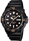 Casio #MRW200H-1EV Men's Black Rubber Band 100M Sports Analog Watch