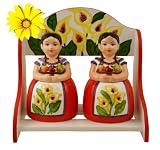 Country Calla Lilly Flower 2pc Canister set Cookie Jar wood rack