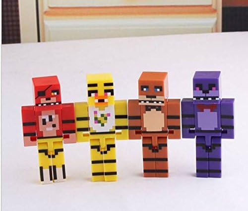 8pcs/set Minecraft Five Nights At Freddy's 4 FNAF Foxy Chica Bonnie Freddy Action Figures Kid Toy Christmas Gifts