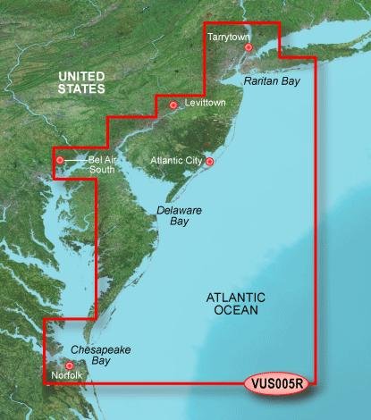 GARMIN VUS005R NEW YORK TO NEW JERSEY BLUECHART G2 VISION