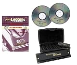 Piedmont Blues Harmonica Set of 7 Harps with BONUS First Lessons Book, CD and DVD