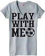 Juniors Play With Me V-Neck Soccer T-Shirt