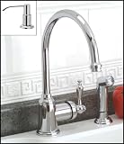 Chrome Single Handle Kitchen Faucet with Sprayer and Soap Pump