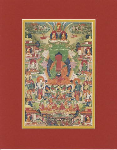 Thanka Print on Canvas; Giclée; Amitabha Buddha. 8"x10" MG