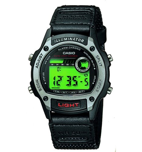 Casio - W94HF-8AV - Montre Homme - Quartz - Digital - Alarme - Chronographe - Temps intermediaires - Bracelet Tissu Noir