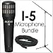 Audix I-5 Dynamic Instrument Microphone Bundle With On Stage MS7701B Euro Boom Microphone Stand & Audix CBL-20 20ft. XLR-XLR Mic Cable