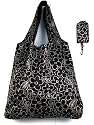 Trendy Shopping Tote Bag - Gold Trace Flowers Pattern (S1)