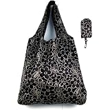 Trendy Shopping Tote Bag - Gold Trace Flowers Pattern (S1) ~ Tapp Collections