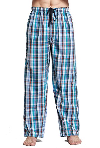 CYZ Men's 100% Cotton Poplin Pajama Lounge Sleep Pant-F134-M