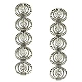 Diamond Drop Earrings in Ovl Milgrain Setting 1.06cttw