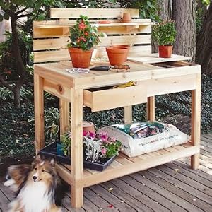 Cedar Potting Bench by Cedar Creek