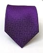 100% Silk Woven Solid Plum Herringbone Tie