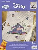 Eeyore with Butterflies Cross-Stitch Baby Quilt Kit