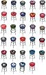 NHL National Hockey League Padded Bar Stool